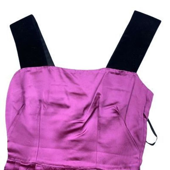 NWT D&G Dolce & Gabbana Sz 6/8 Purple Mid Sleeveless Pleated Pencil Dress - Picture 3 of 13